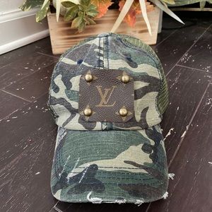 Upcycle Louis Vuitton camo hat